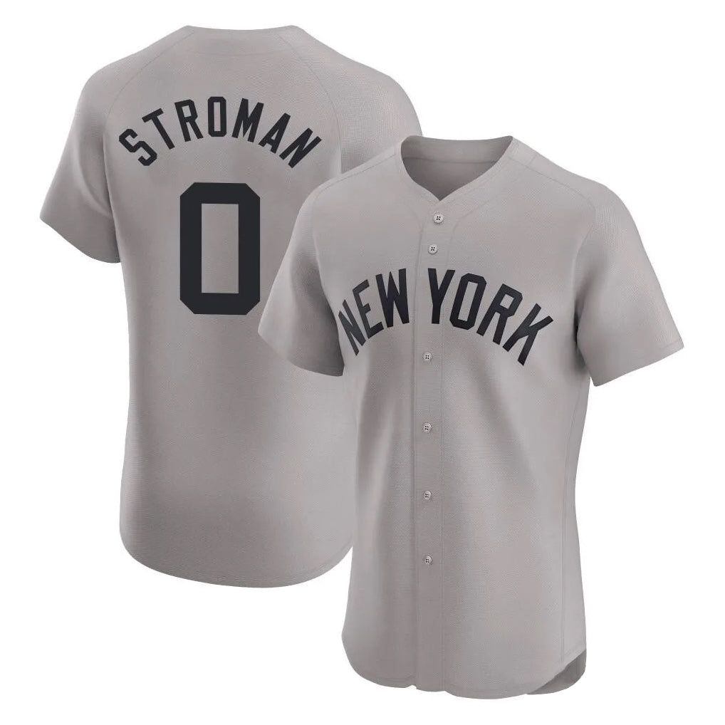 MATTH NY.Yankees #0 Marcus Stroman Player Gray Limited Elite Home Stitched Jerseys