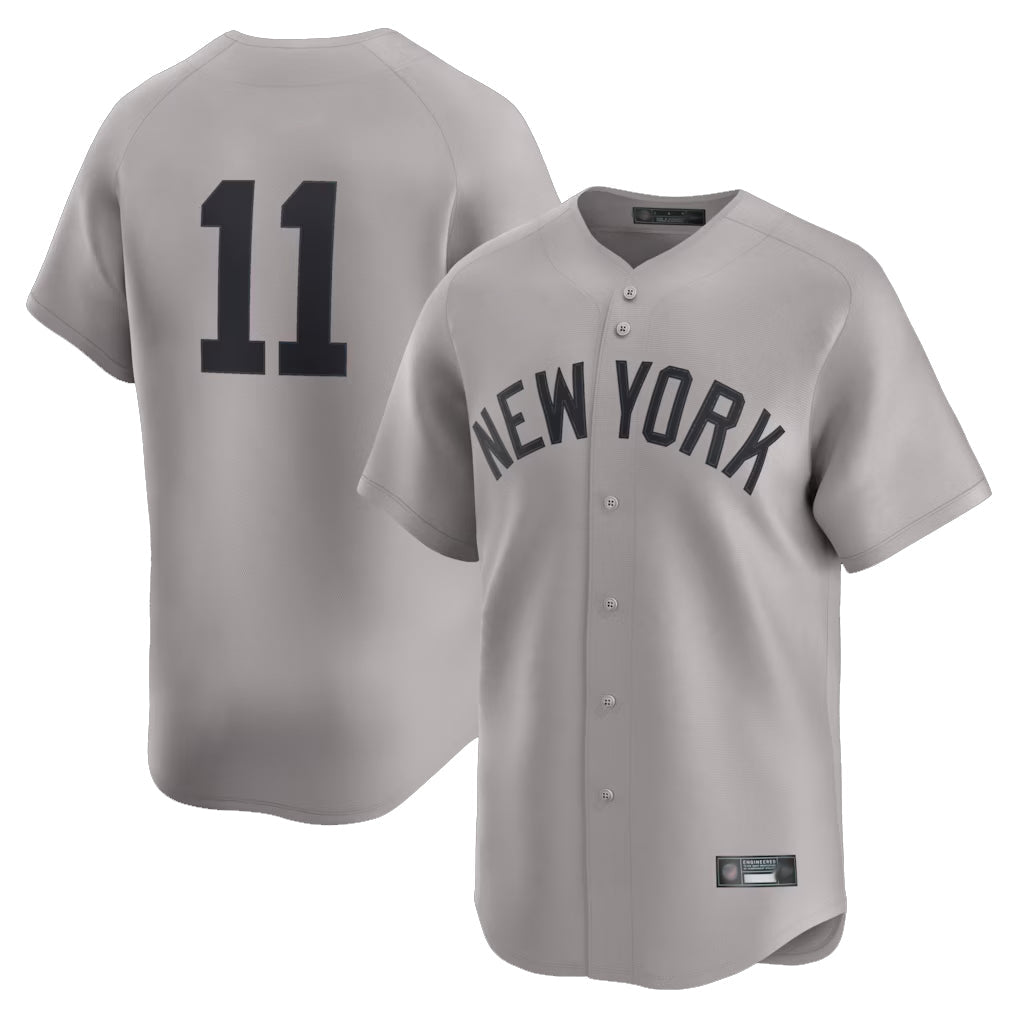 MATTH NY.Yankees #11 Anthony Volpe Player Gray Limited Home Stitched Jerseys