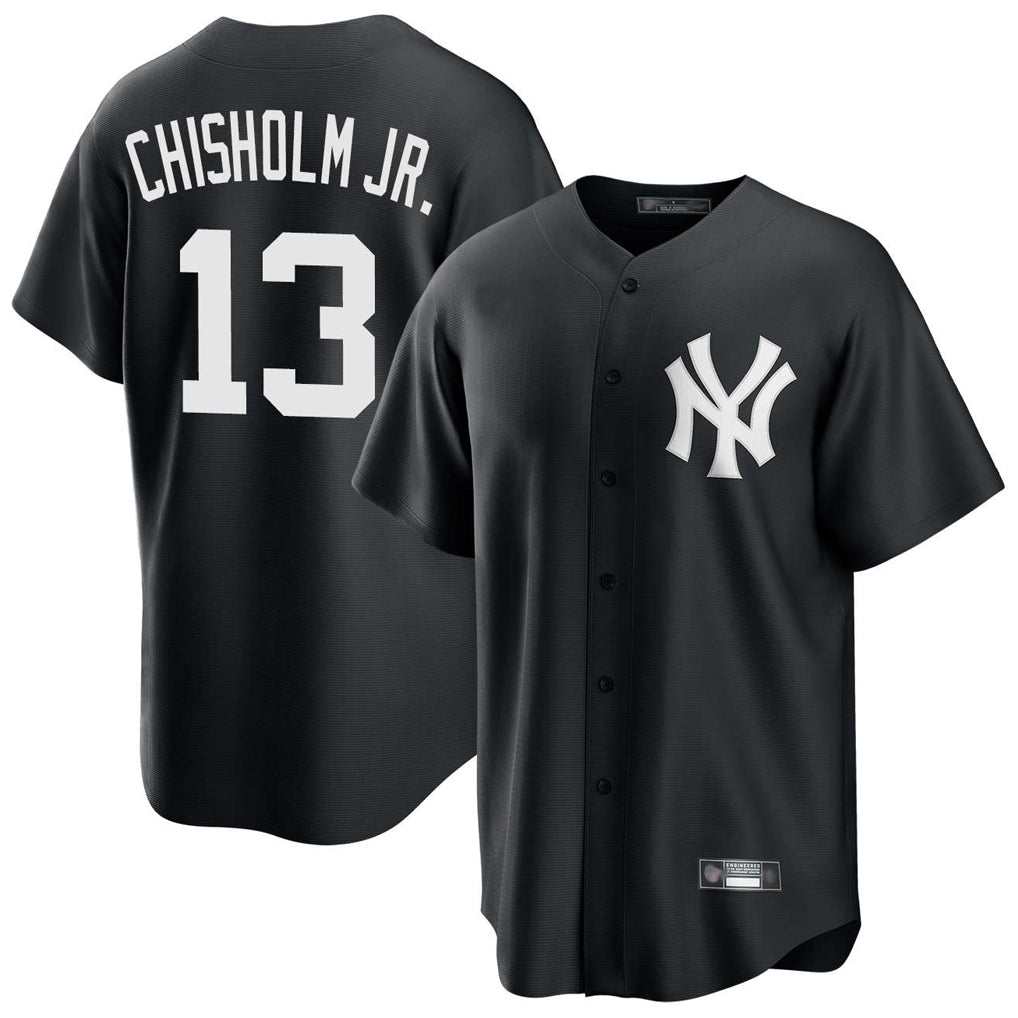 MATTH NY.Yankees #13 Jazz Chisholm Jr Player Black Game Stitched Jerseys