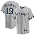 MATTH NY.Yankees #13 Jazz Chisholm Jr Player Gray Road Game Stitched Jerseys