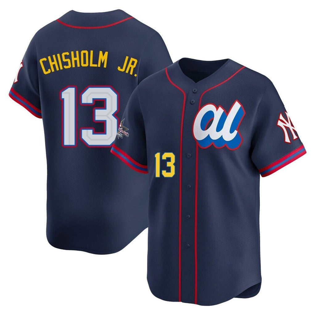 MATTH NY.Yankees #13 Jazz Chisholm Jr Player Navy All Star Limited Home Stitched Jerseys