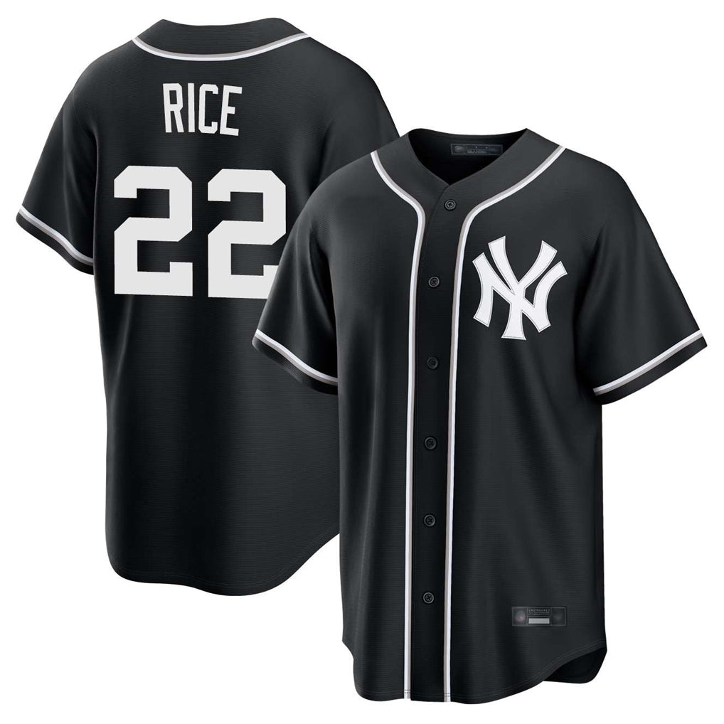 MATTH NY.Yankees #22 Ben Rice Player Black Out Game Home Stitched Jerseys