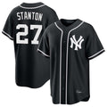 MATTH NY.Yankees #27 Giancarlo Stanton Player Black Out Game Home Stitched Jerseys