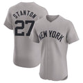 MATTH NY.Yankees #27 Giancarlo Stanton Player Gray Limited Elite Home Stitched Jerseys