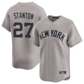 MATTH NY.Yankees #27 Giancarlo Stanton Player Gray Limited Home Stitched Jerseys