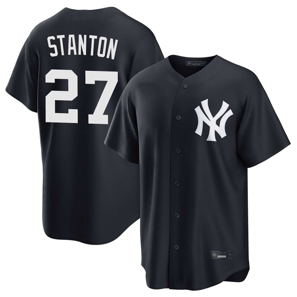 MATTH NY.Yankees #27 Giancarlo Stanton Player Navy Game Stitched Jerseys
