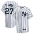 MATTH NY.Yankees #27 Giancarlo Stanton Player White Game Home Stitched Jerseys