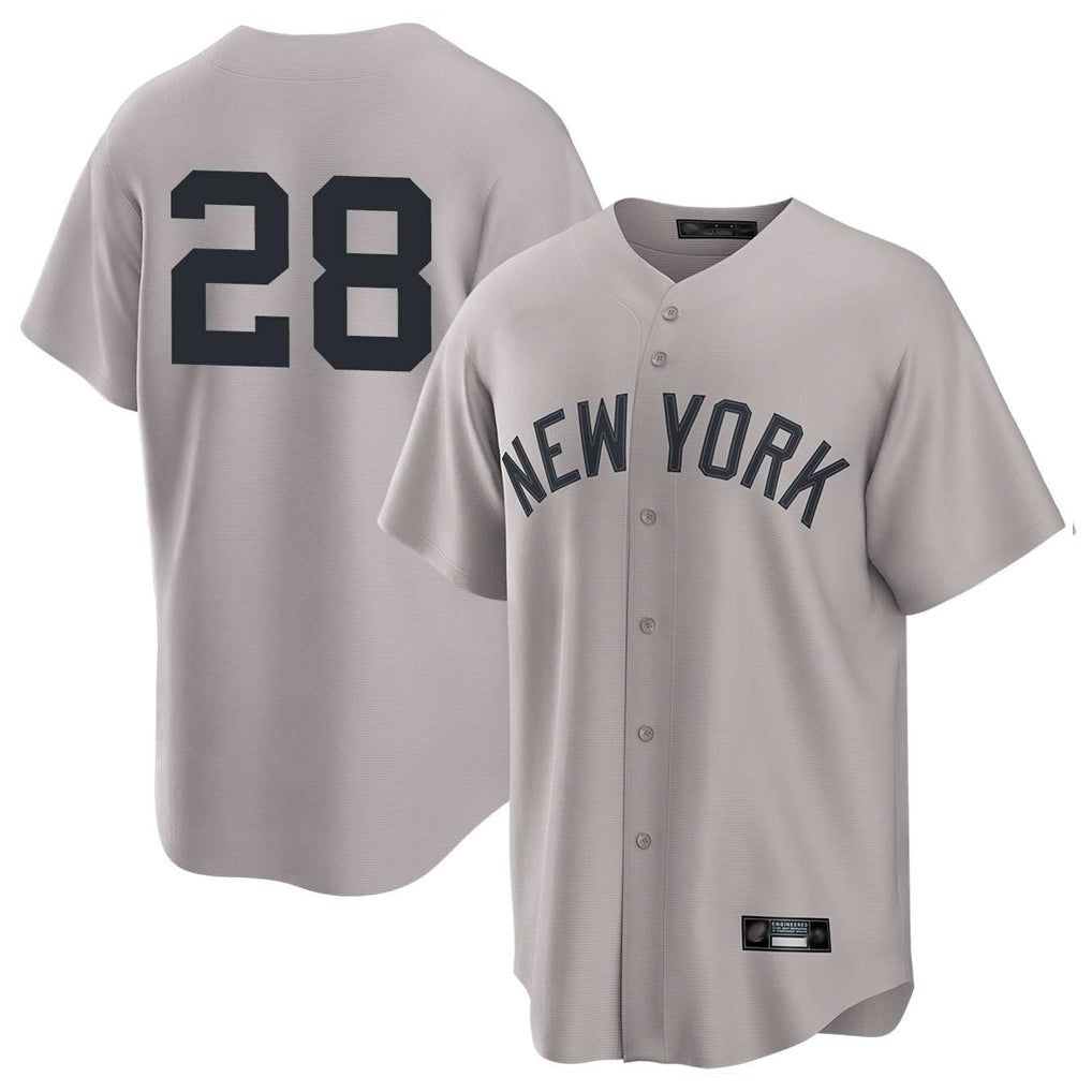 MATTH NY.Yankees #28 Austin Wells Player Gray Game Stitched Jerseys