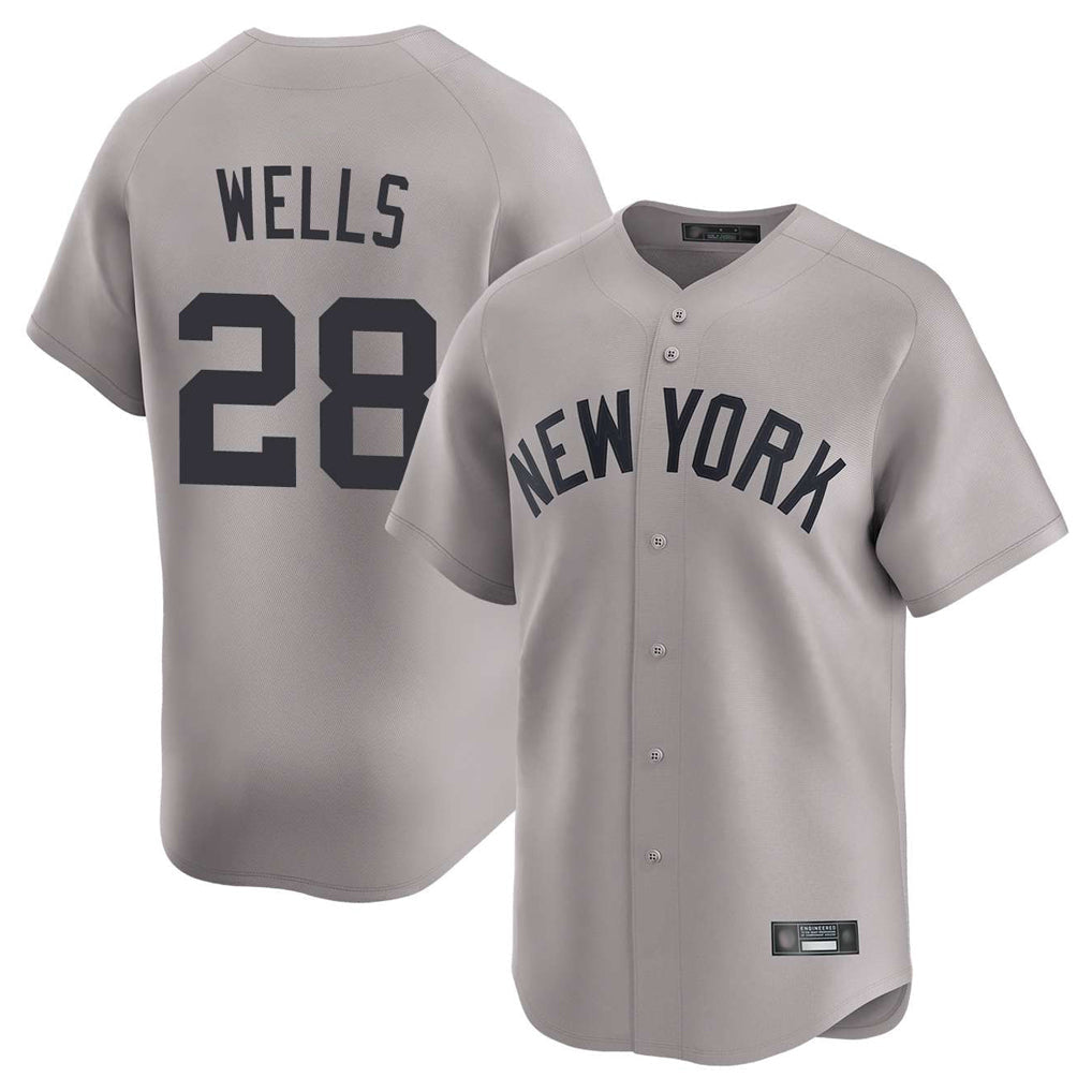 MATTH NY.Yankees #28 Austin Wells Player Gray Limited Home Stitched Jerseys