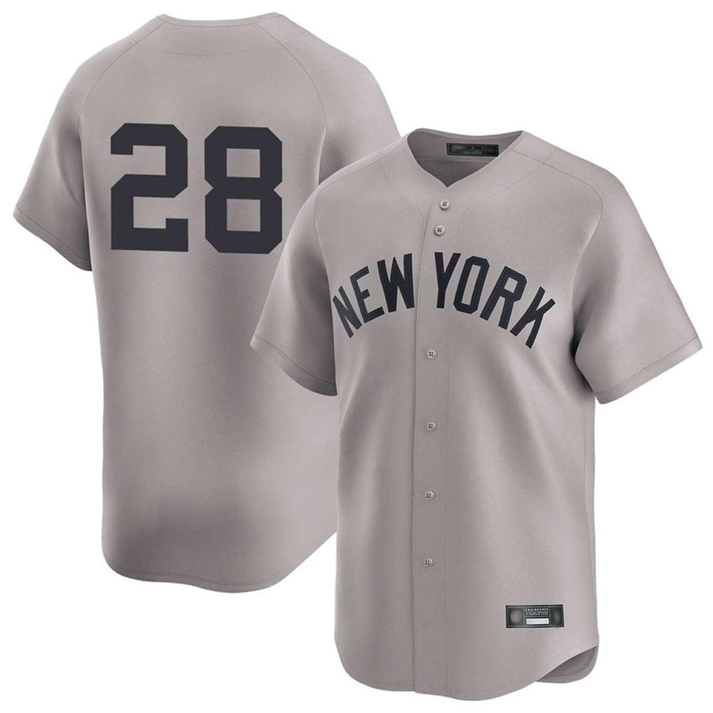 MATTH NY.Yankees #28 Austin Wells Player Gray Limited Stitched Jerseys