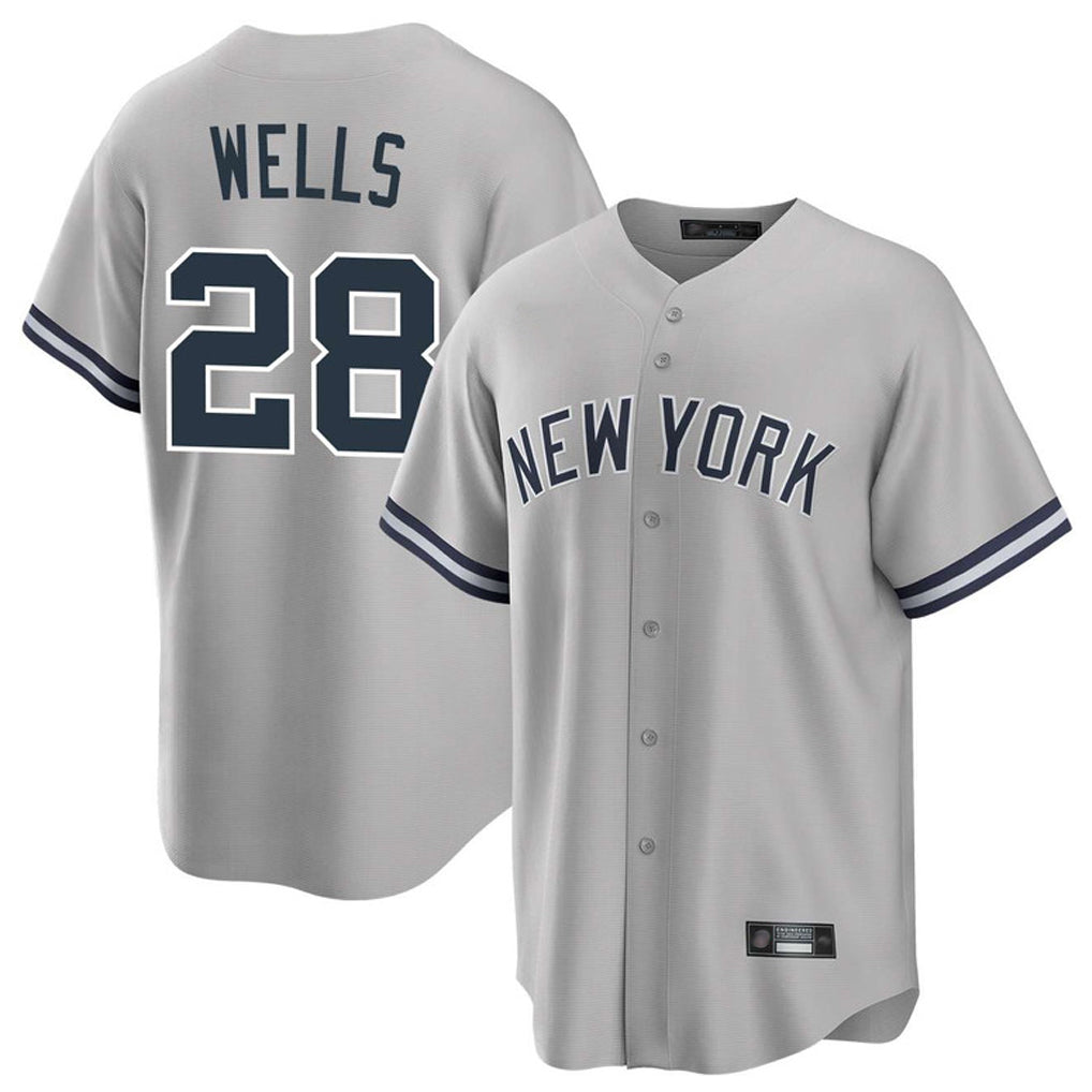 MATTH NY.Yankees #28 Austin Wells Player Gray Road Game Stitched Jerseys