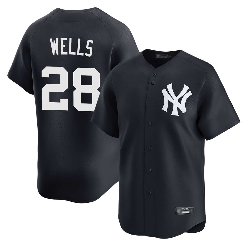 MATTH NY.Yankees #28 Austin Wells Player Navy Alternate Limited Home Stitched Jerseys