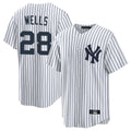 MATTH NY.Yankees #28 Austin Wells Player White Game Home Stitched Jerseys
