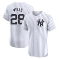 MATTH NY.Yankees #28 Austin Wells Player White Limited Elite Home Stitched Jerseys
