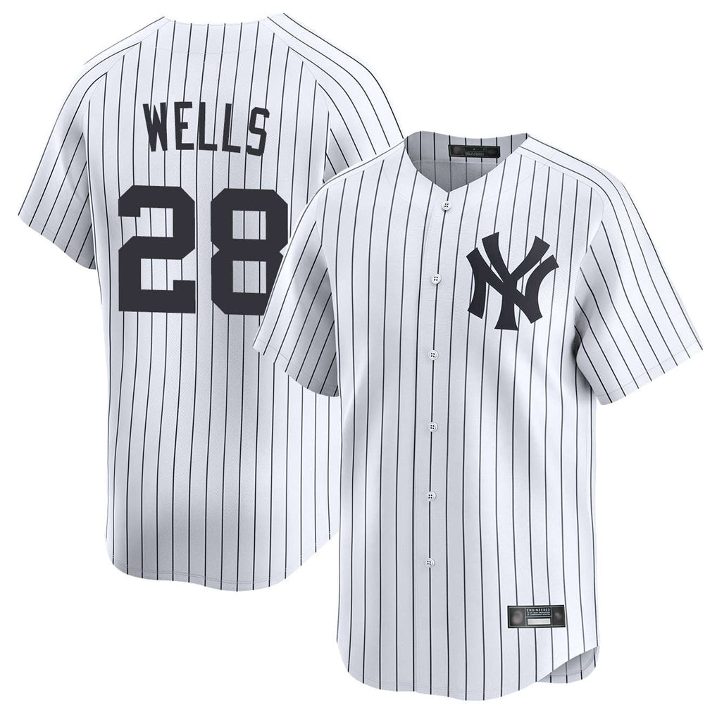 MATTH NY.Yankees #28 Austin Wells Player White Limited Home Stitched Jerseys