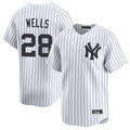 MATTH NY.Yankees #28 Austin Wells Player White Limited Home Stitched Jerseys