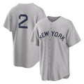 MATTH NY.Yankees #2 Derek Jeter Player Gray Field of Dreams Game Stitched Jerseys