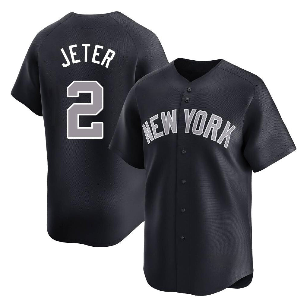 MATTH NY.Yankees #2 Derek Jeter Player Navy Limited Game Stitched Jerseys
