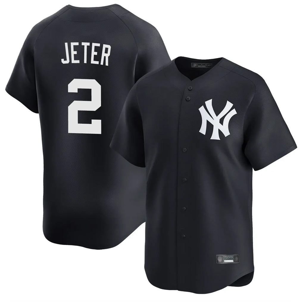 MATTH NY.Yankees #2 Derek Jeter Player Navy Limited Home Stitched Jerseys