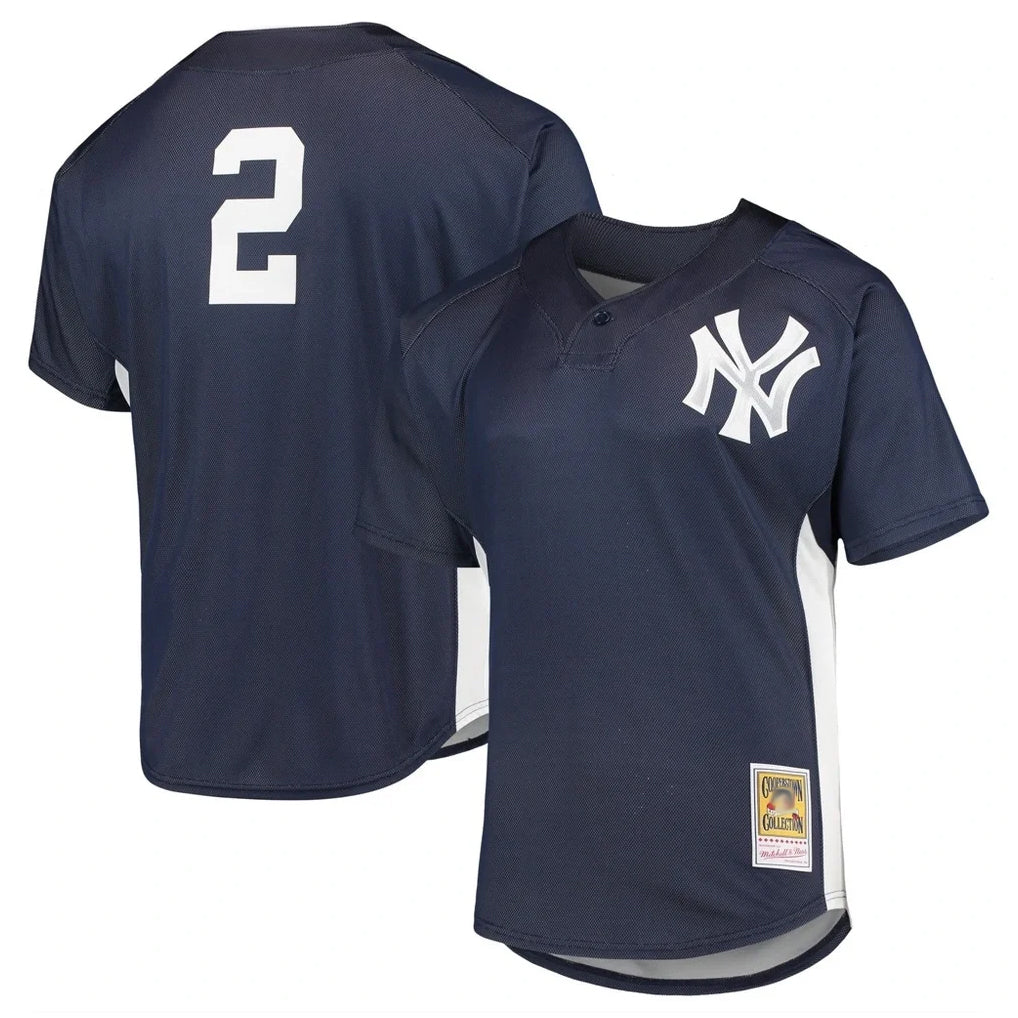 MATTH NY.Yankees #2 Derek Jeter Player Navy Mitchell & Ness Limited Stitched Jerseys