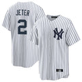 MATTH NY.Yankees #2 Derek Jeter Player White Game Home Stitched Jerseys