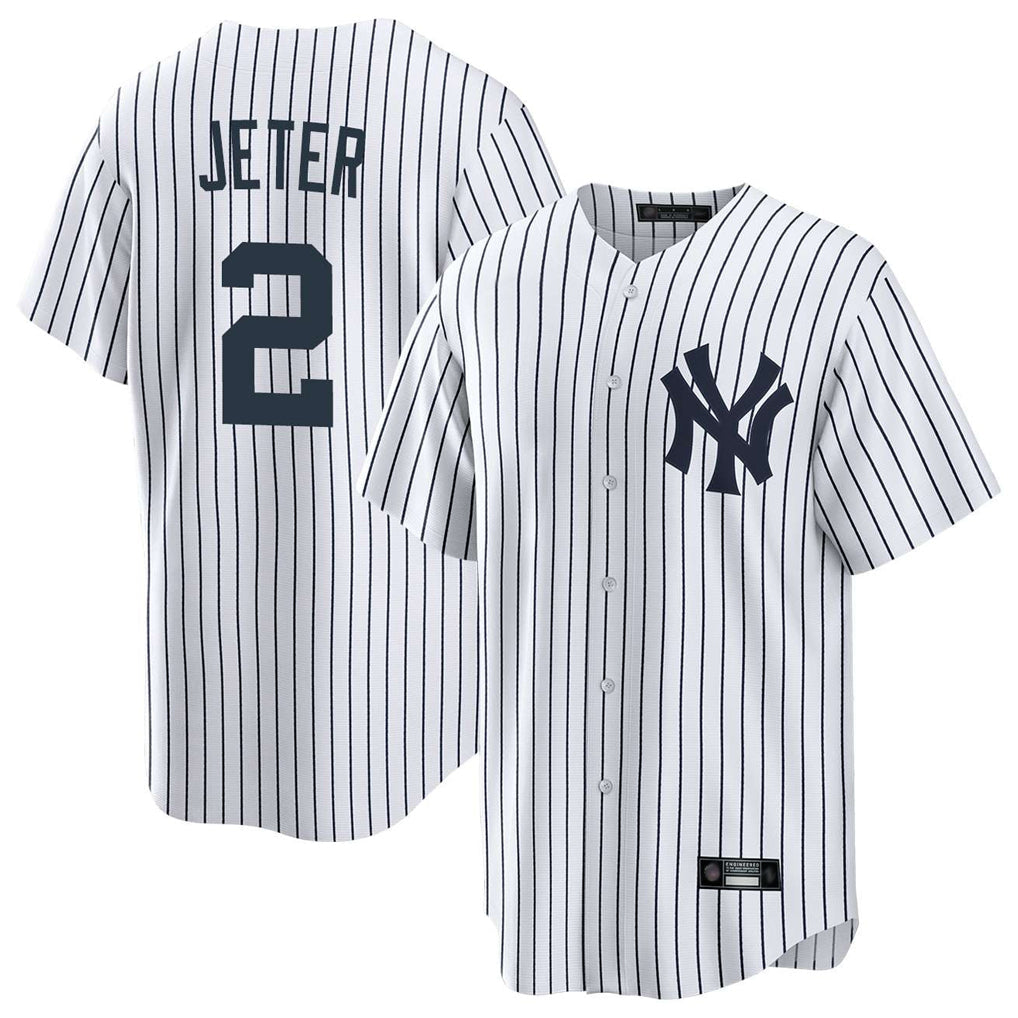 MATTH NY.Yankees #2 Derek Jeter Player White Game Home Stitched Jerseys