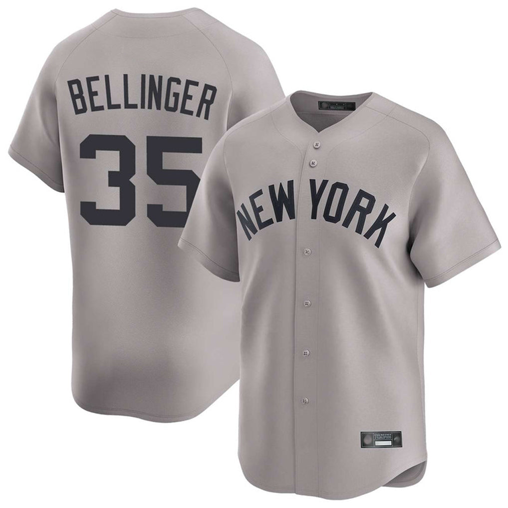 MATTH NY.Yankees #35 Cody Bellinger Player Gray Limited Home Stitched Jerseys