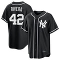 MATTH NY.Yankees #42 Mariano Rivera Player Black Out Game Home Stitched Jerseys