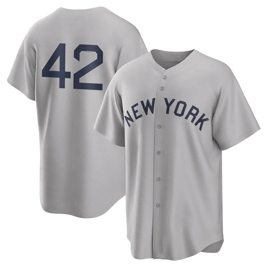 MATTH NY.Yankees #42 Mariano Rivera Player Gray Field of Dreams Game Stitched Jerseys