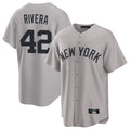MATTH NY.Yankees #42 Mariano Rivera Player Gray Game Home Stitched Jerseys