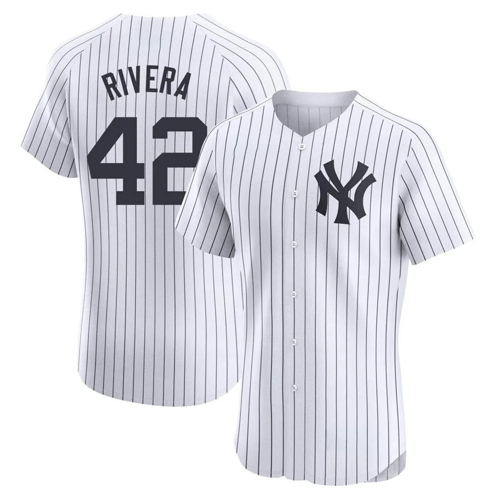 MATTH NY.Yankees #42 Mariano Rivera Player White Limited Elite Home Stitched Jerseys