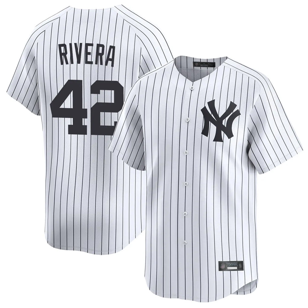 MATTH NY.Yankees #42 Mariano Rivera Player White Limited Home Stitched Jerseys