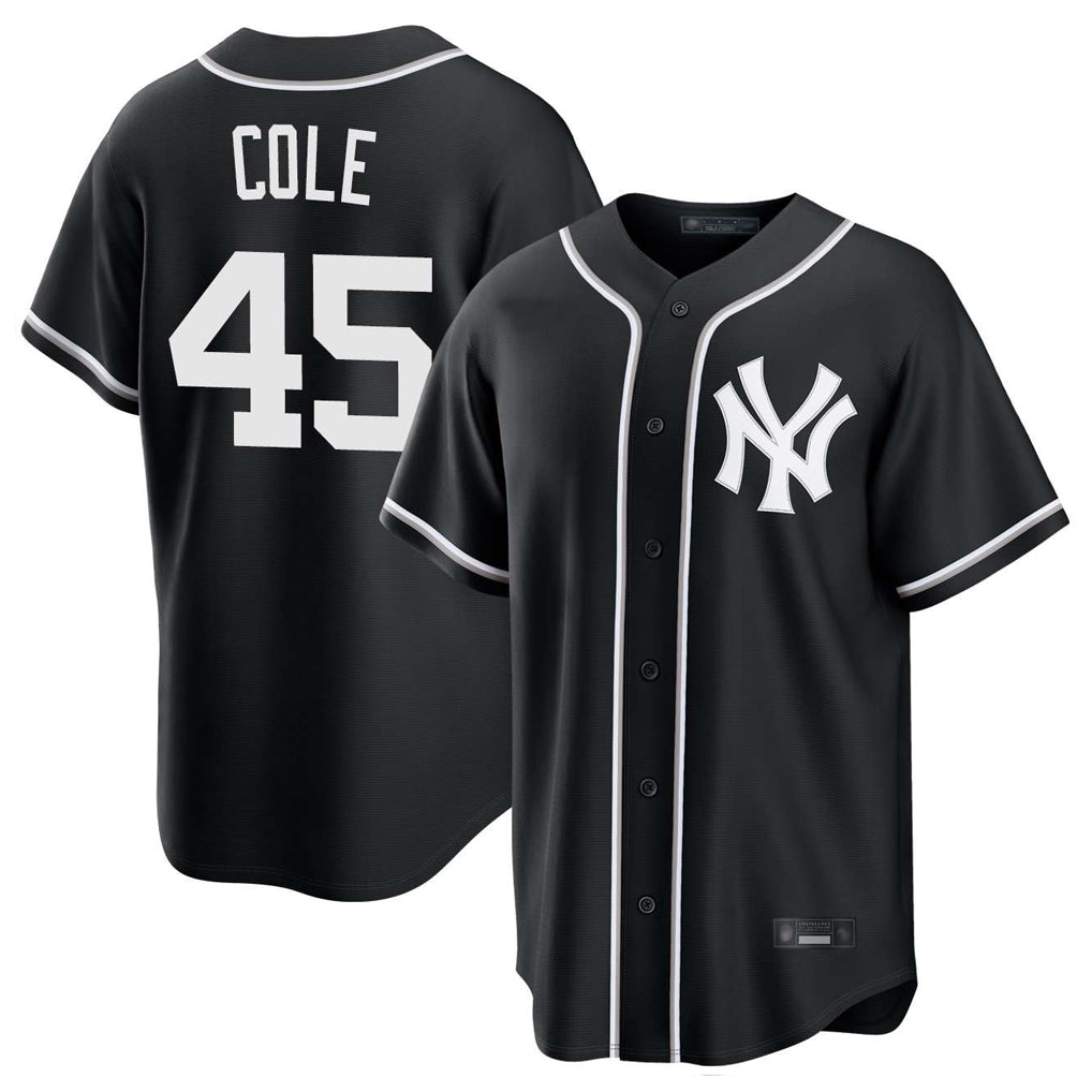 MATTH NY.Yankees #45 Gerrit Cole Player Black Out Game Home Stitched Jerseys