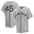 MATTH NY.Yankees #45 Gerrit Cole Player Gray Field of Dreams Game Stitched Jerseys