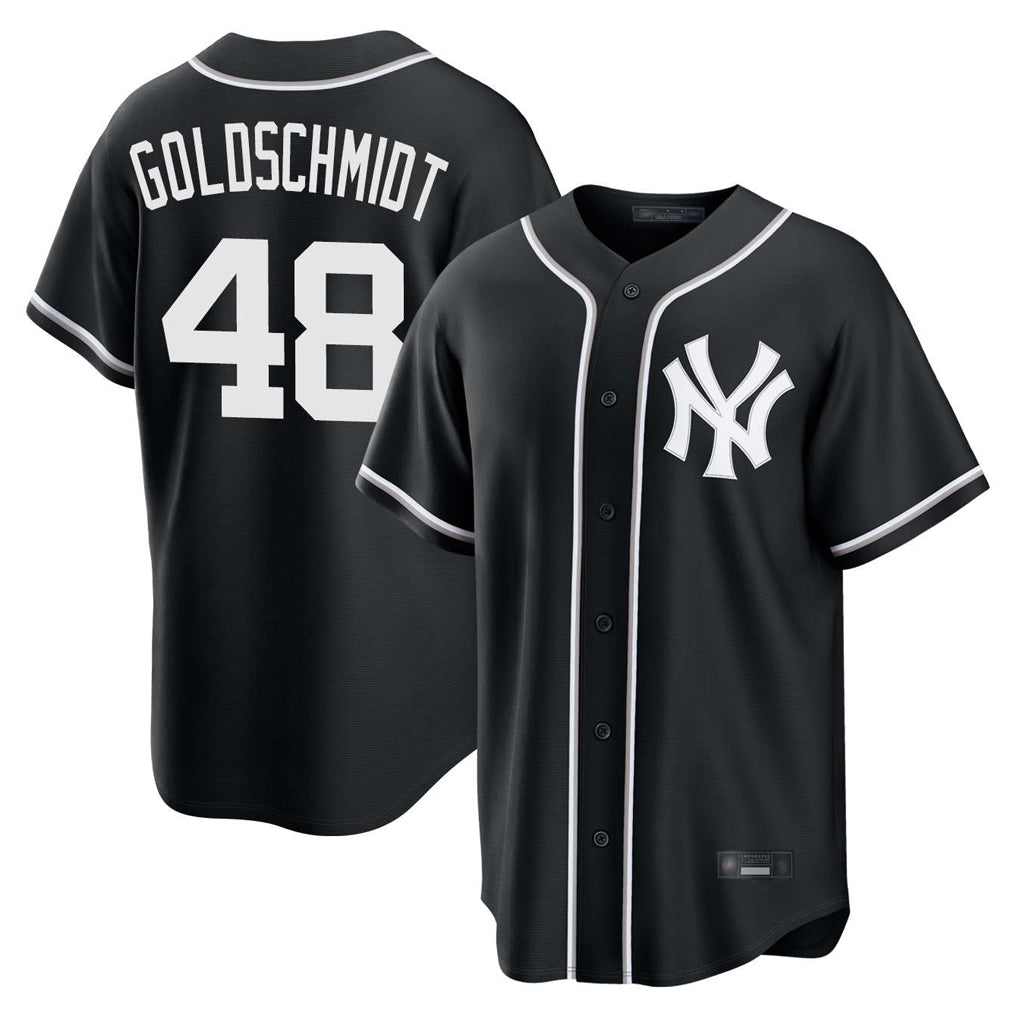 MATTH NY.Yankees #48 Paul Goldschmidt Player Black Out Game Home Stitched Jerseys