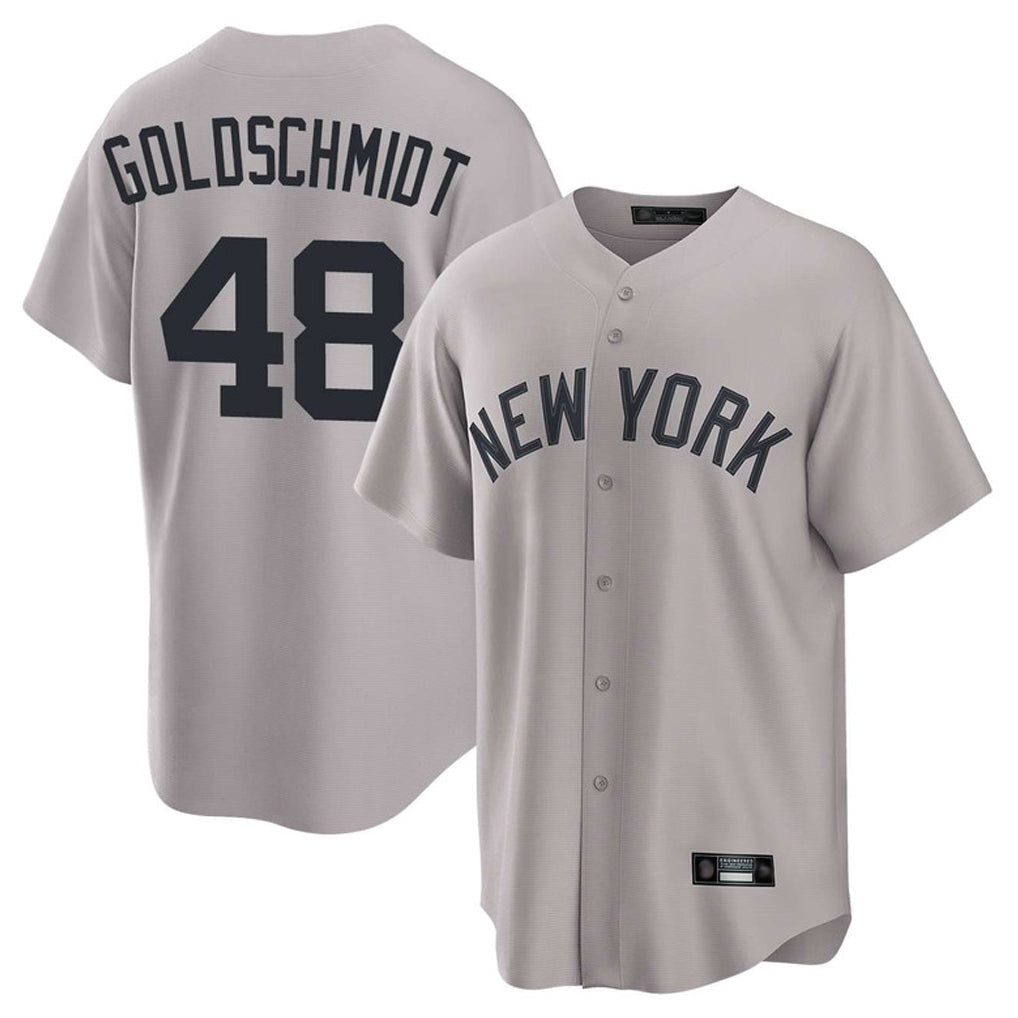 MATTH NY.Yankees #48 Paul Goldschmidt Player Gray Game Home Stitched Jerseys
