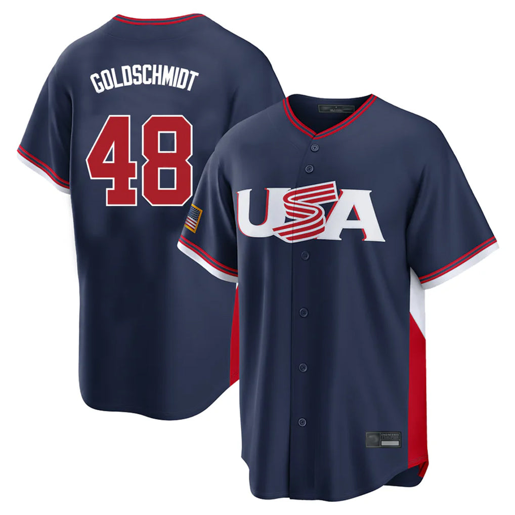 MATTH NY.Yankees #48 Paul Goldschmidt Player Navy USA 2026 World Classic Limited Game Stitched Jerseys