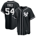 MATTH NY.Yankees #54 Max Fried Player Black Out Game Stitched Jerseys