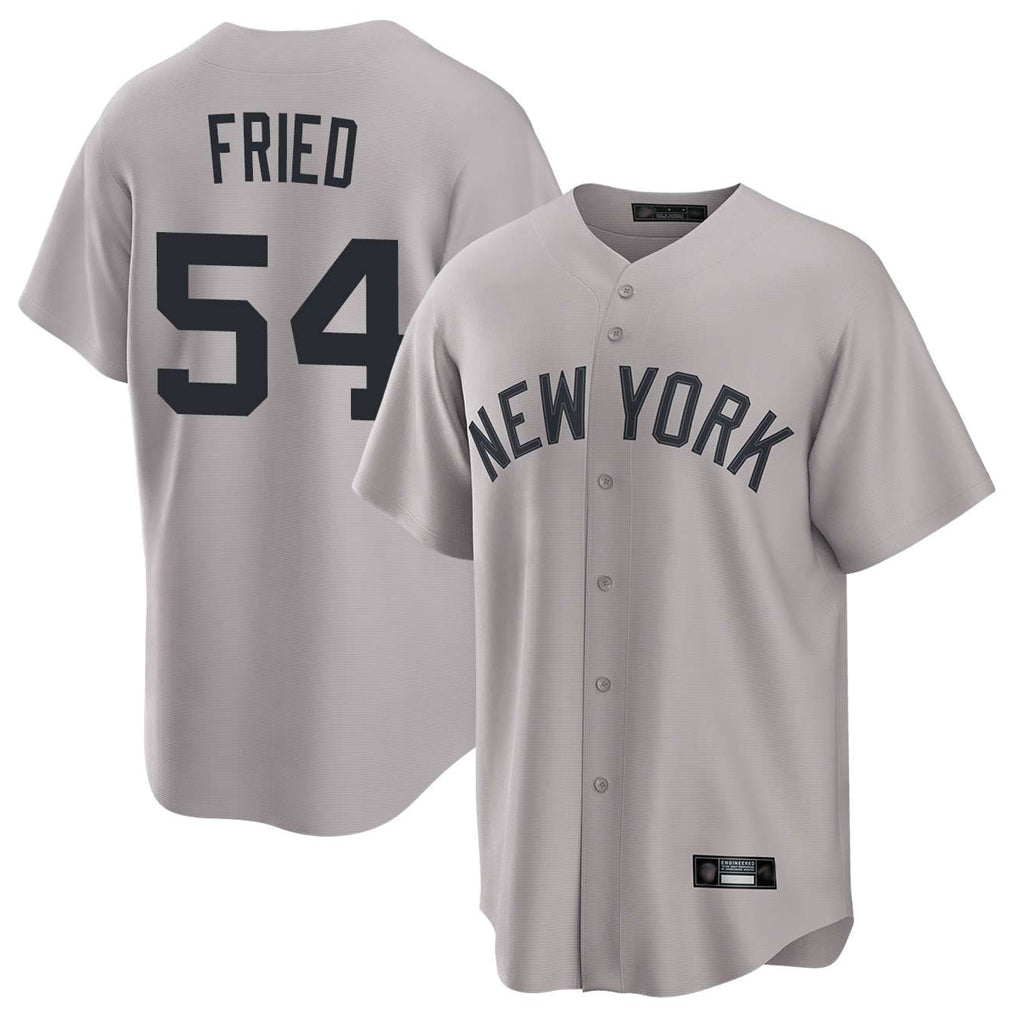 MATTH NY.Yankees #54 Max Fried Player Gray Game Home Stitched Jerseys