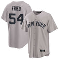 MATTH NY.Yankees #54 Max Fried Player Gray Game Home Stitched Jerseys