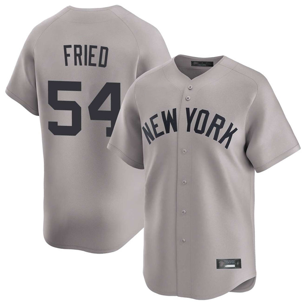 MATTH NY.Yankees #54 Max Fried Player Gray Limited Home Stitched Jerseys