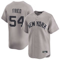 MATTH NY.Yankees #54 Max Fried Player Gray Limited Home Stitched Jerseys