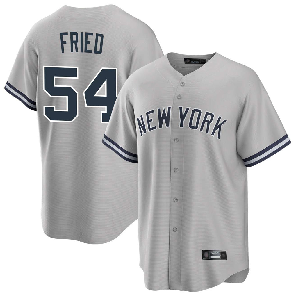 MATTH NY.Yankees #54 Max Fried Player Gray Road Game Stitched Jerseys