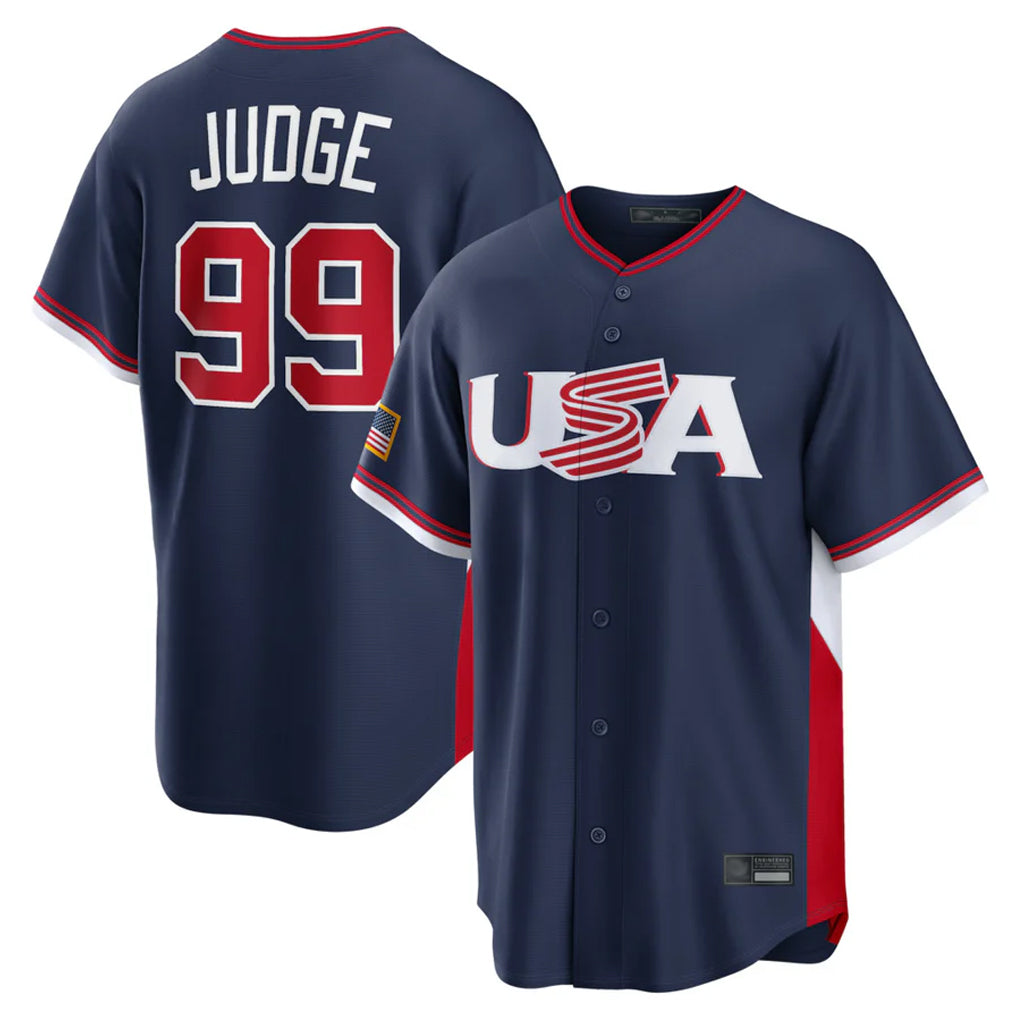 MATTH NY.Yankees #99 Aaron Judge Player Navy USA 2026 World Classic Limited Game Stitched Jerseys
