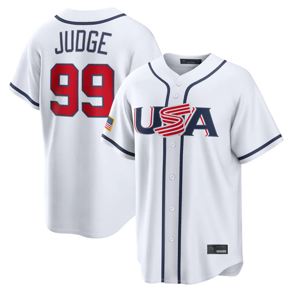 MATTH NY.Yankees #99 Aaron Judge Player White USA 2026 World Classic Limited Game Stitched Jerseys