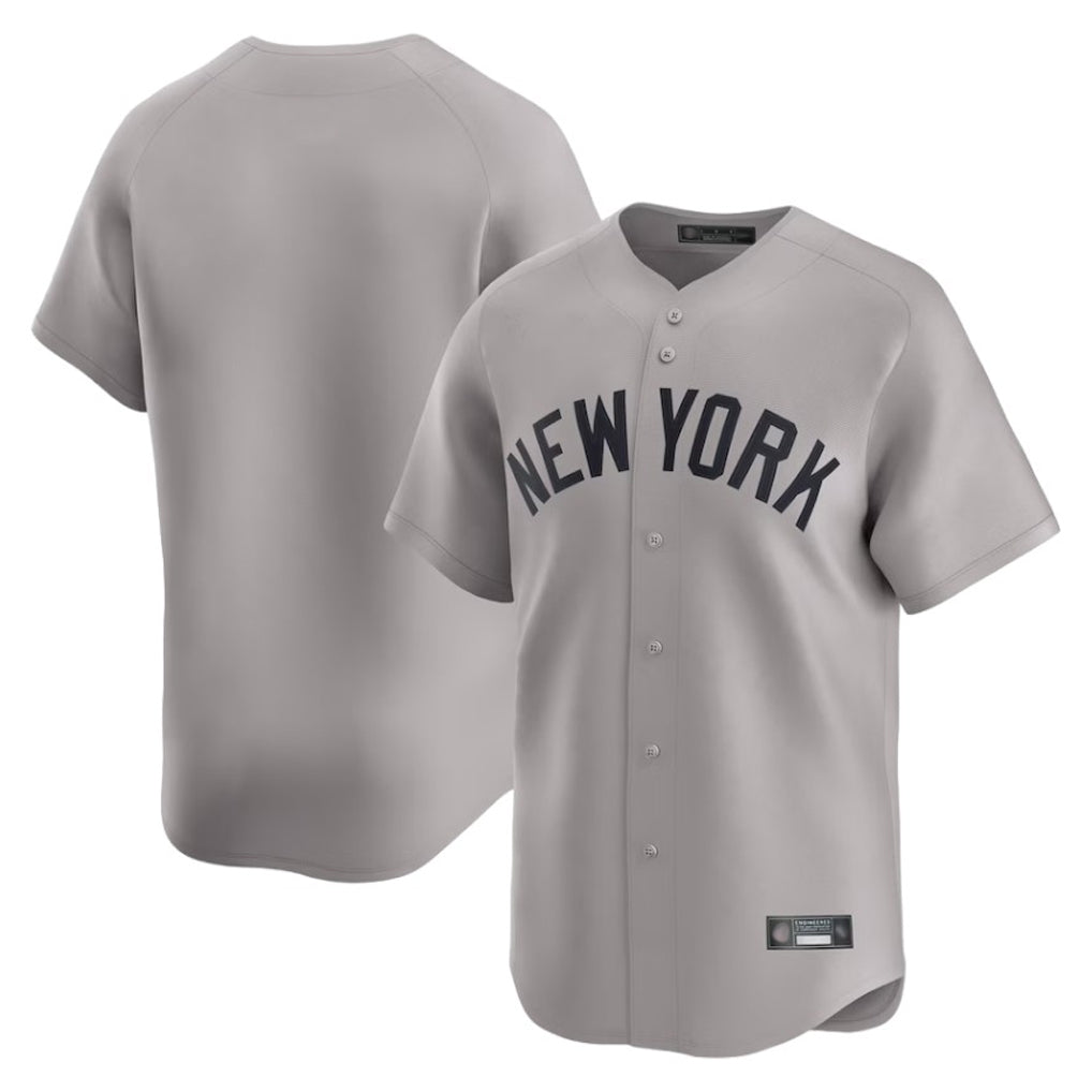 MATTH NY.Yankees Blank Player Gray Limited Home Stitched Jerseys