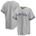 MATTH NY.Yankees Blank Player Gray Road Game Stitched Jerseys