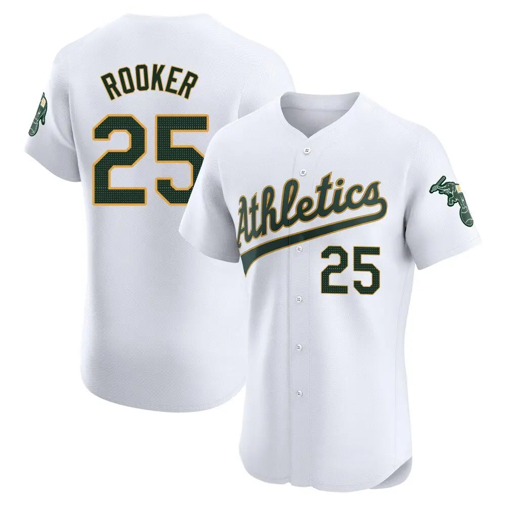 MATTH Athletics #25 Brent Rooker White Limited Elite Home Personalized Jerseys