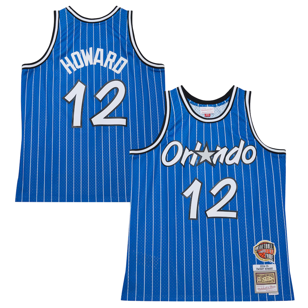 MATTH O.Magic #12 Dwight Howard Blue 200405 Hardwood Classics Hall of Fame Swingman Jerseys