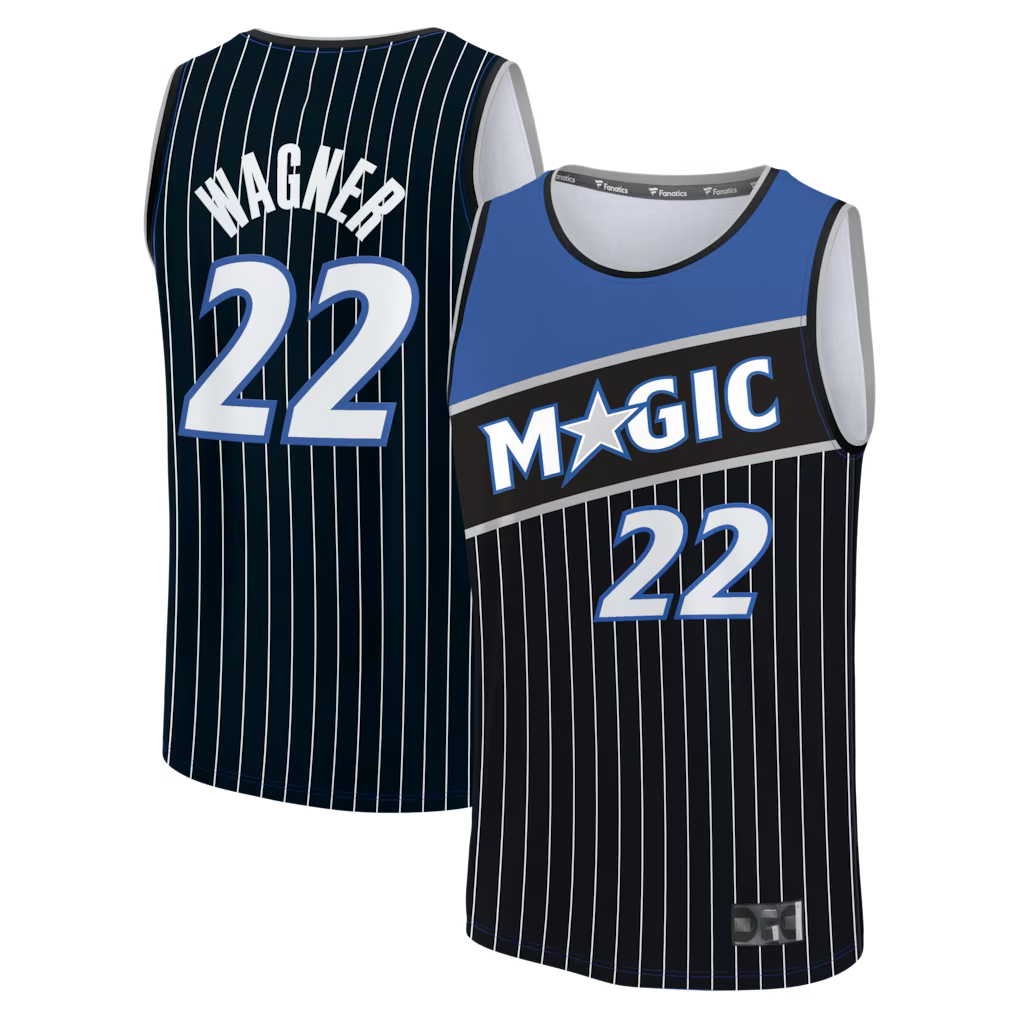 MATTH O.Magic #22 Franz Wagner Black Fast Break Jerseys - Statement Edition